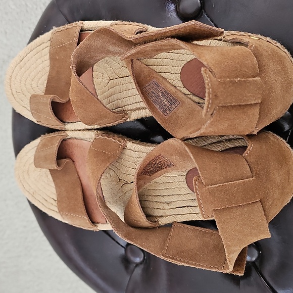 🌼HP🌼UGG Women's Mila Gladiator Espradille Chestnut Suede Sandals 8.5 - Picture 10 of 14